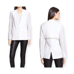 Helmut Lang Torsion White Cutout Blazer, Size 4